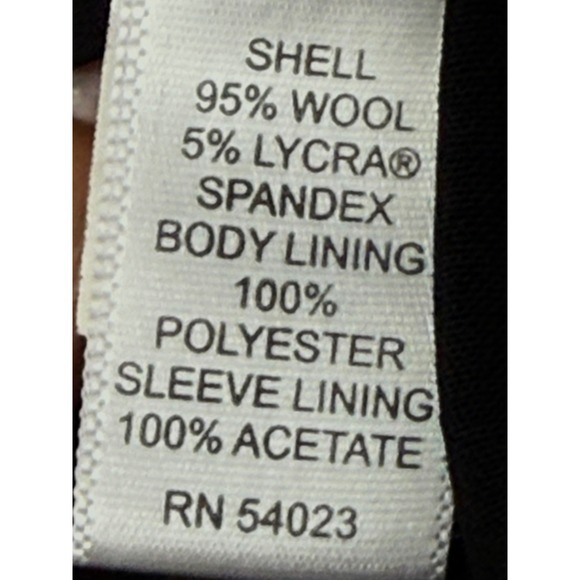 A3 Banana Republic Wool Blend Stretch Black‎ Blazer Modern Classic Jacket - Picture 3 of 4